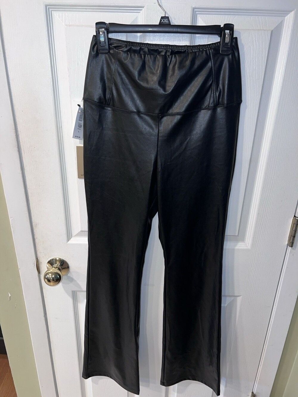 Wilfred Free Aritzia Daria Flare Legging Womens L Vegan Leather High Rise New - Picture 10 of 11